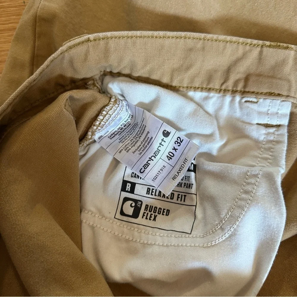 Carhartt 40x32 rugged flex relaxed fit canvas 5 pocket work pants